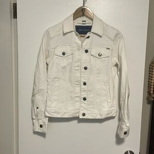 EUC Eddie Bauer White Jean Jacket. Size XS
